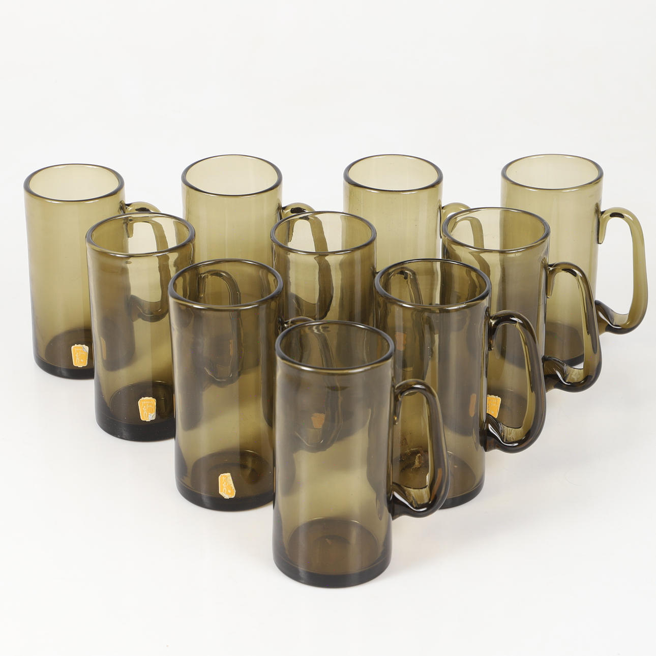 BEER SEALS, 10 pieces, glass, Johansfors glasbruk. Glass - Utility ...