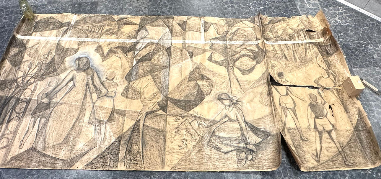 SVEN JONSON. Pencil drawing.