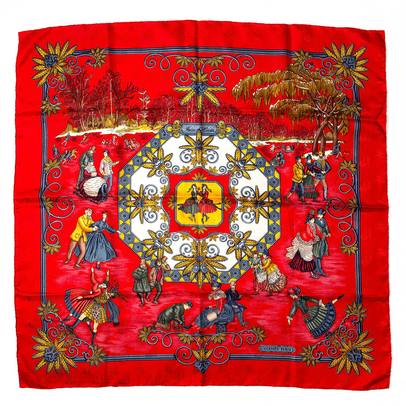 HERMÈS. Scarf, “Joies d'Hiver”, since.