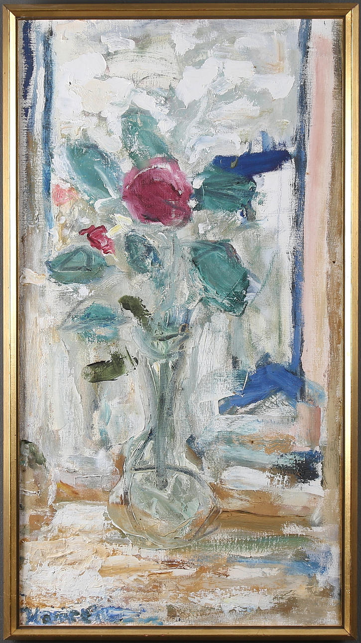 BENGT HAMRÉN. Stilleben, olja på duk, signerad.