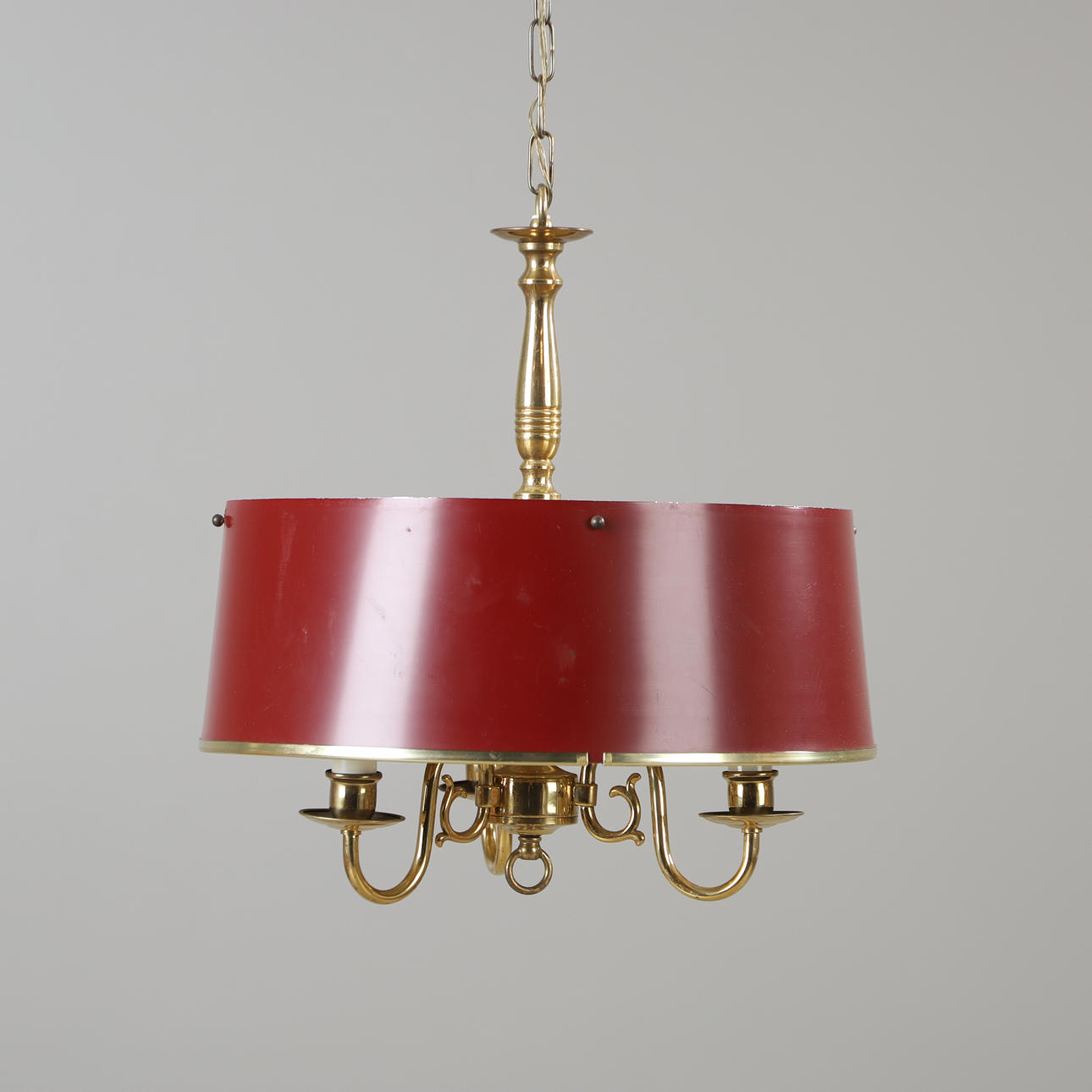 LOFTLAMPE, messing, engelsk stil.