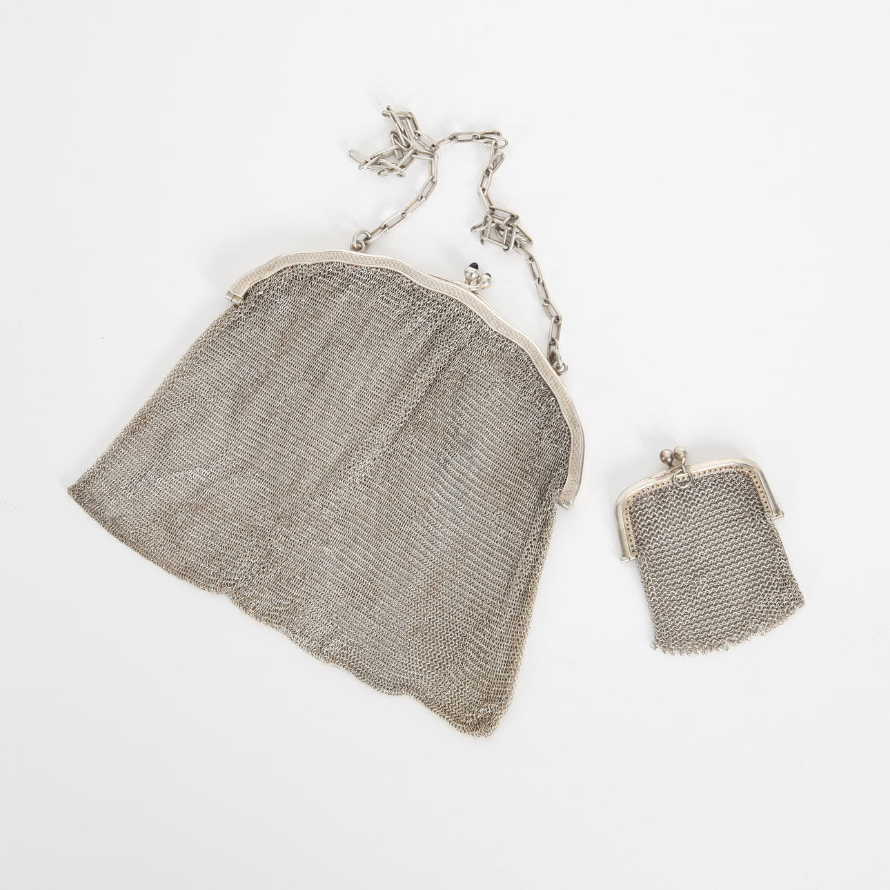 BAG AND PURSE, silver, 1923.