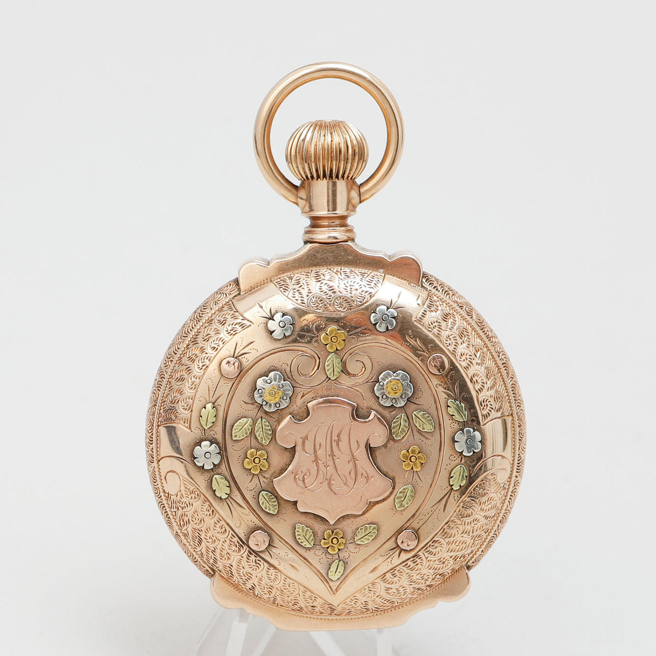FICKUR, American Waltham Watch Co, 14k flerfärgat guld, ca 1891.