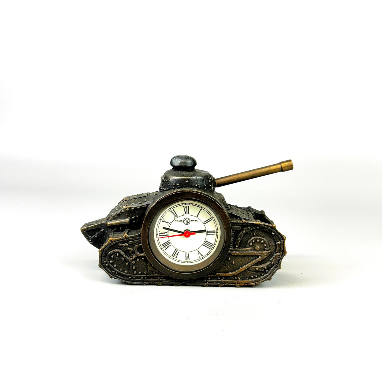 BRONZE TANK CLOCK. Clocks & Watches - Carriage & Miniature Clocks ...