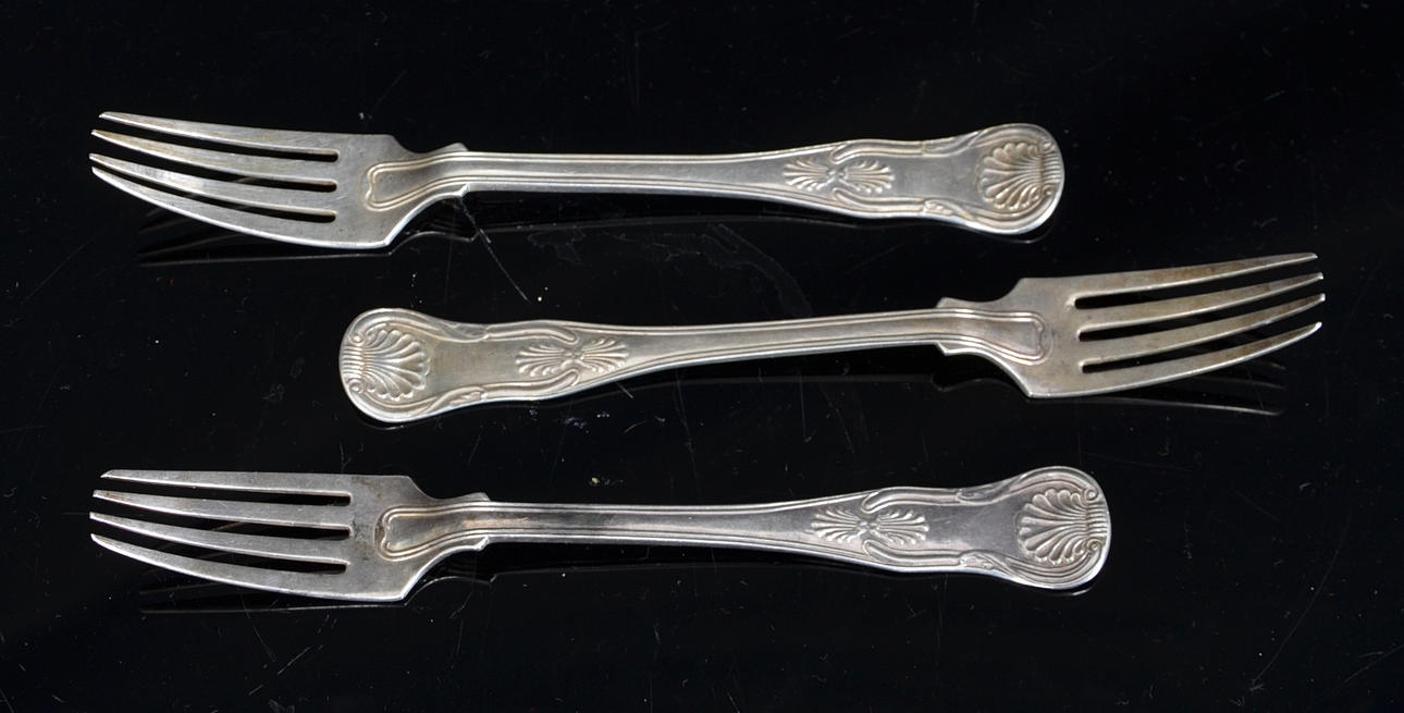 GAFFLAR, 3-stycken, silver, vikt 199 gram.