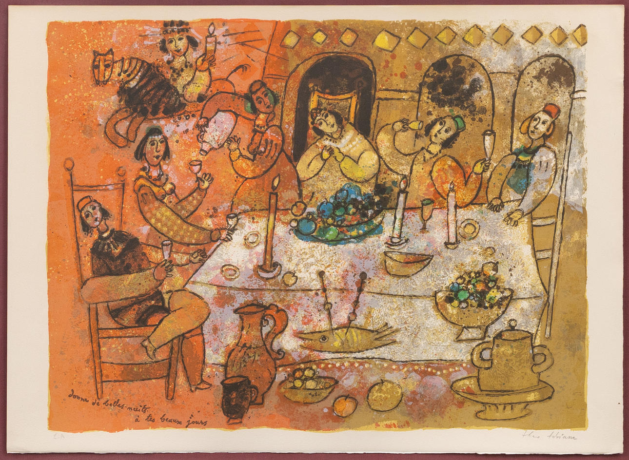THÉO TOBIASSE. Titled, lithograph no. EA. signed.