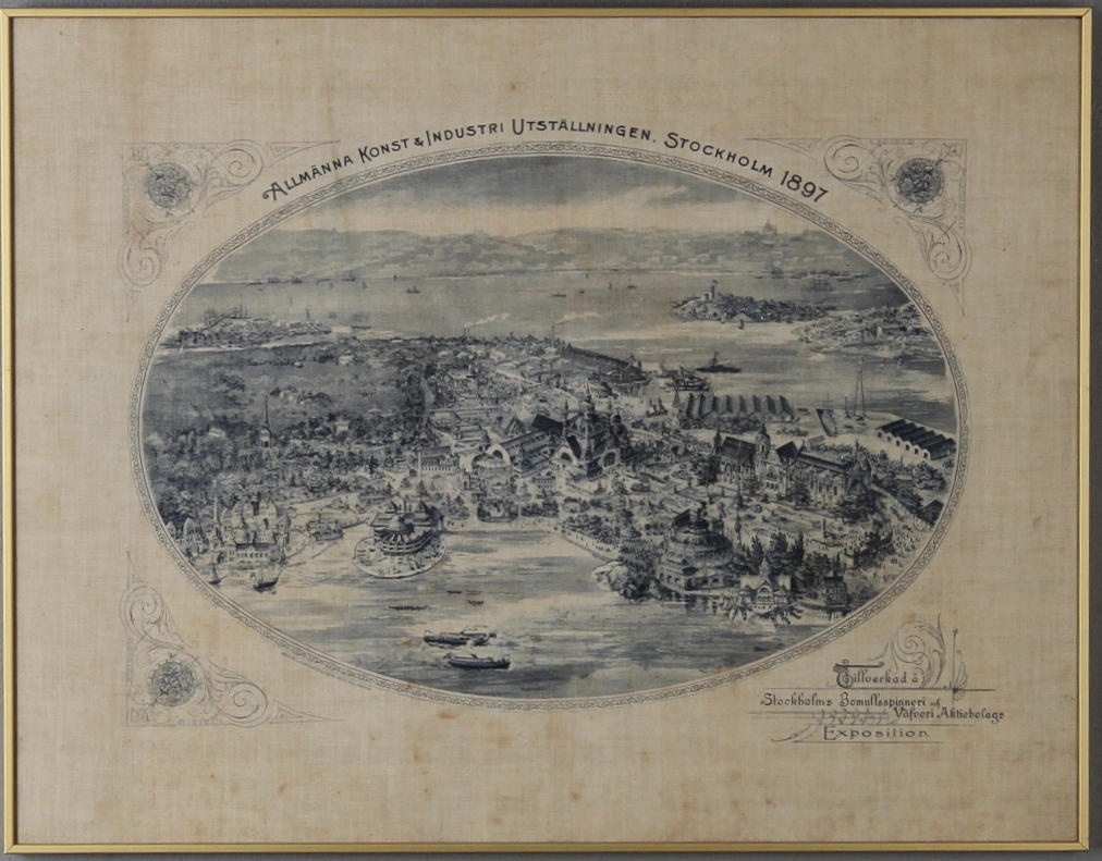 TRYCK PÅ TEXTIL, Allmänna Konst & Industri Utställningen, Stockholm 1897.
