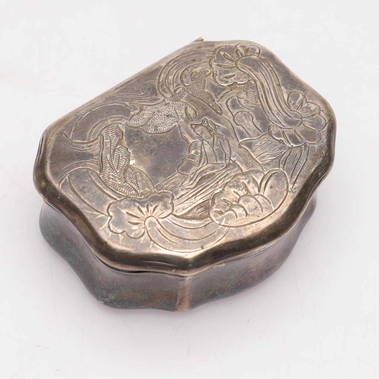 SNUSDOSA, silver, rokoko, 1700-talets andra hälft.