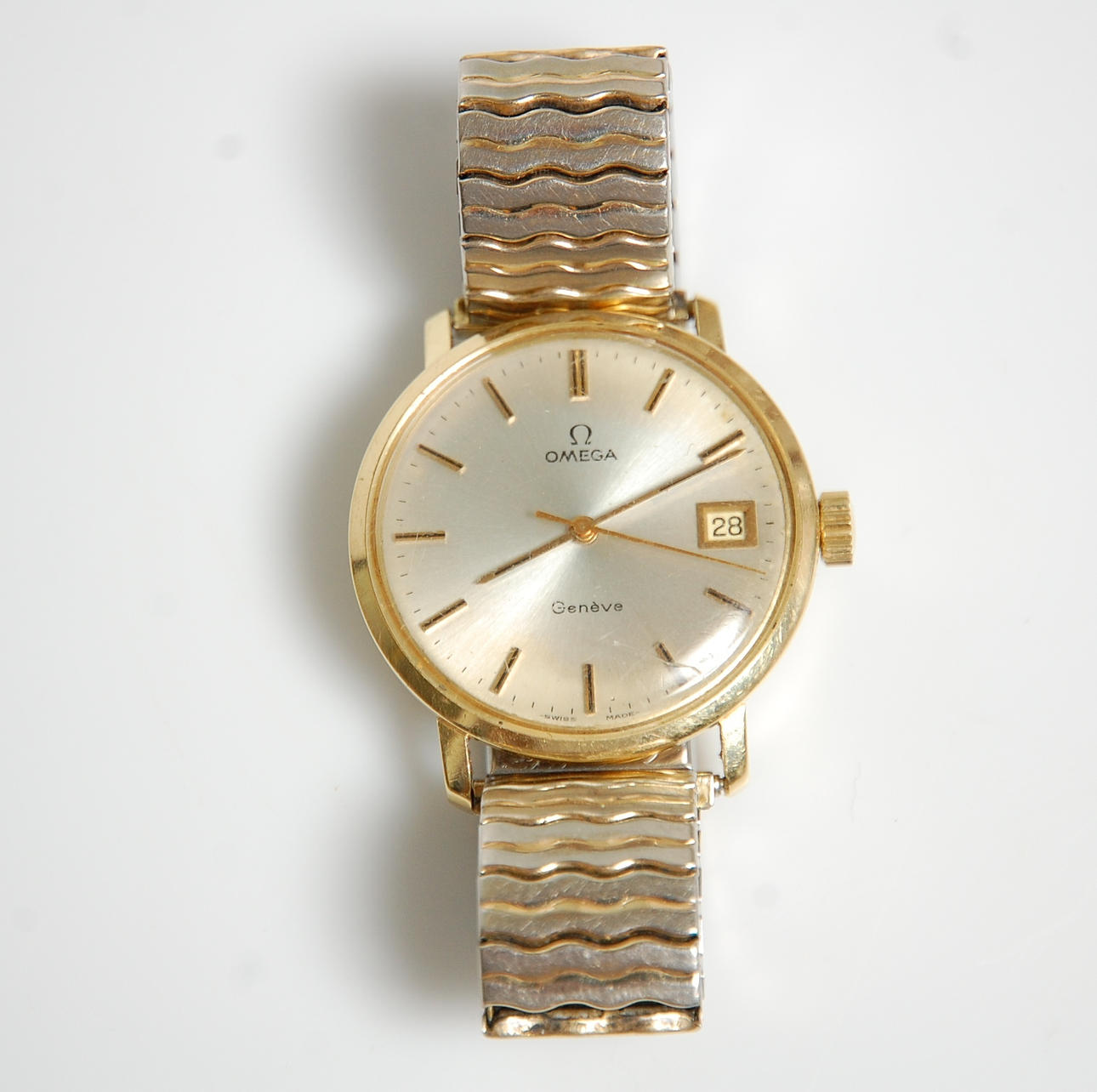 HERRARMBANDSUR, Omega Geneve 14 K guld.