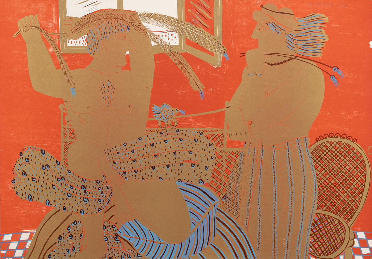 ALEXANDRE FASSIANOS. Figure composition, lithograph, signed and numbered 13/100.