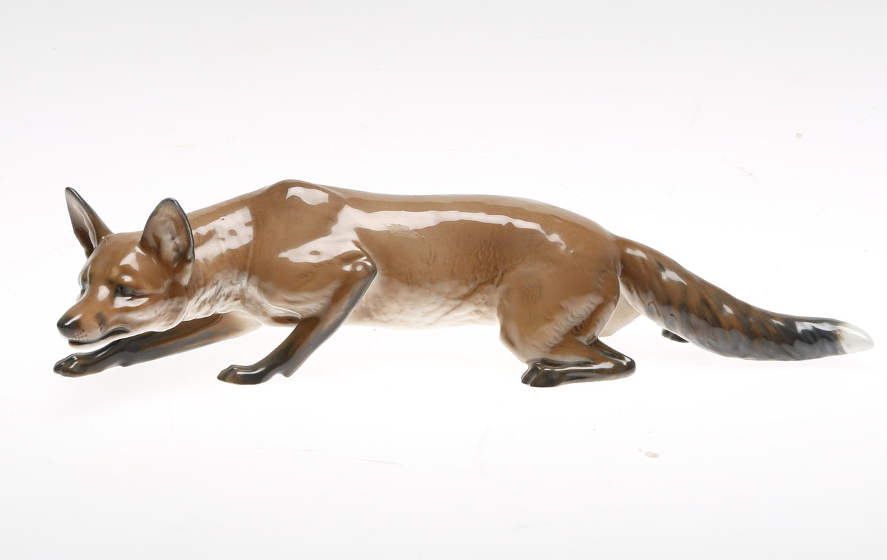 FIGURIN, porslin, Räv, porslin, Rosenthal, Tyskland, 1900-tal.