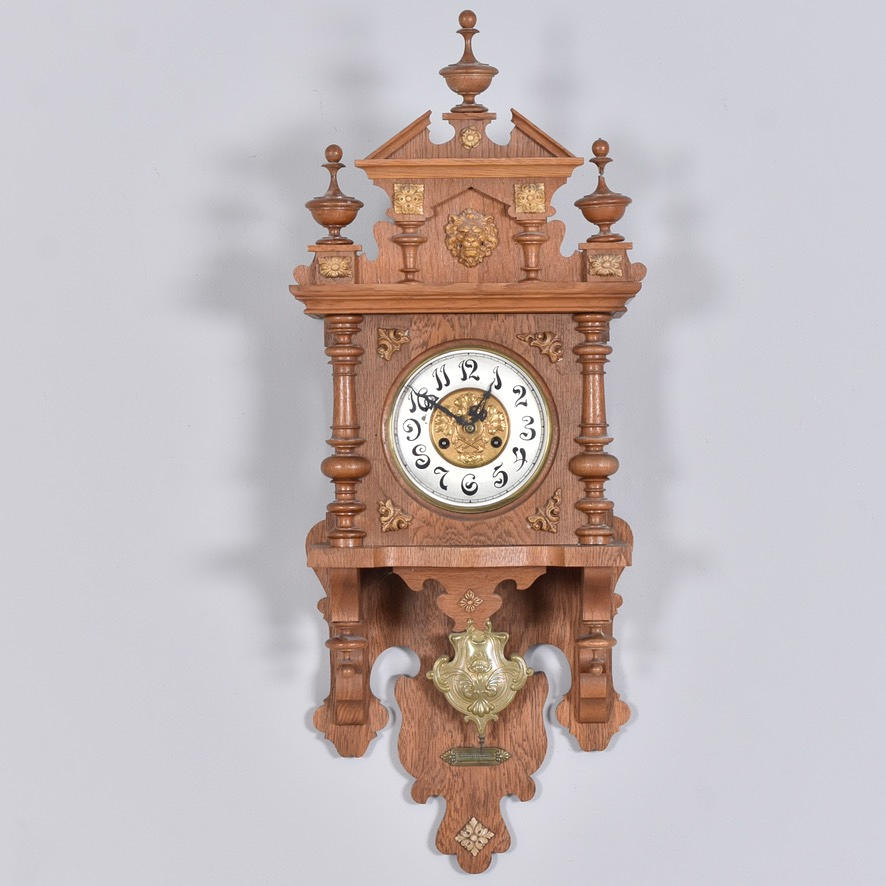 An oak wall clock, first half of the 20th century. Clocks & Watches ...