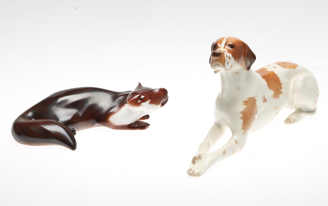 FIGURINER, 2 st, porslin, bland annat USSR, 1900-tal.