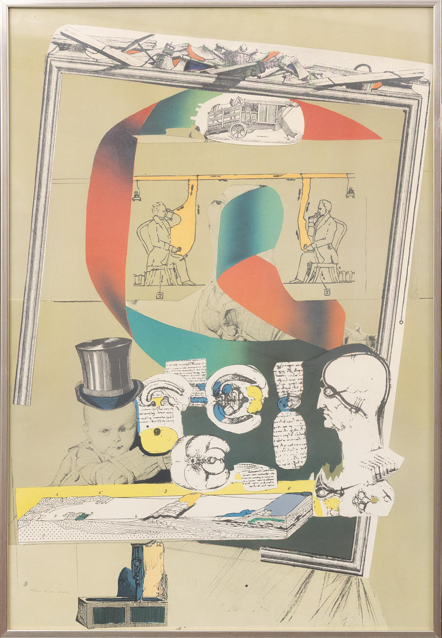 ENDRE NEMES. Kompisition, lithograph, signed and numbered 86/100.