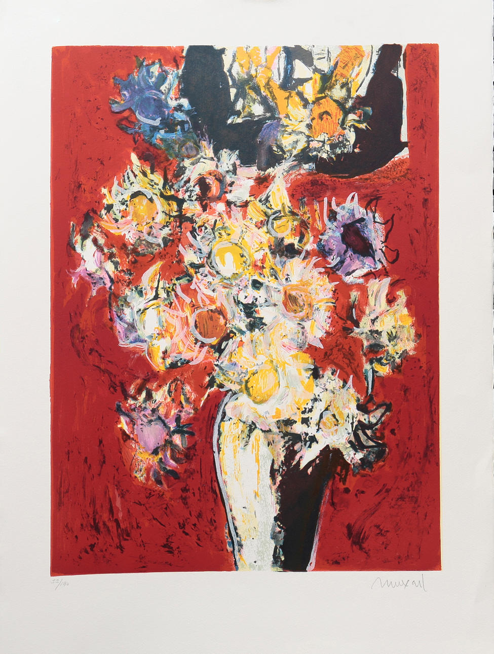 JAUME MUXART. Vase with flowers.