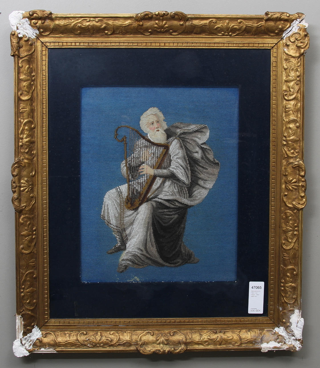 PÄRLBRODYR, "Man med harpa". 1800-talets slut.