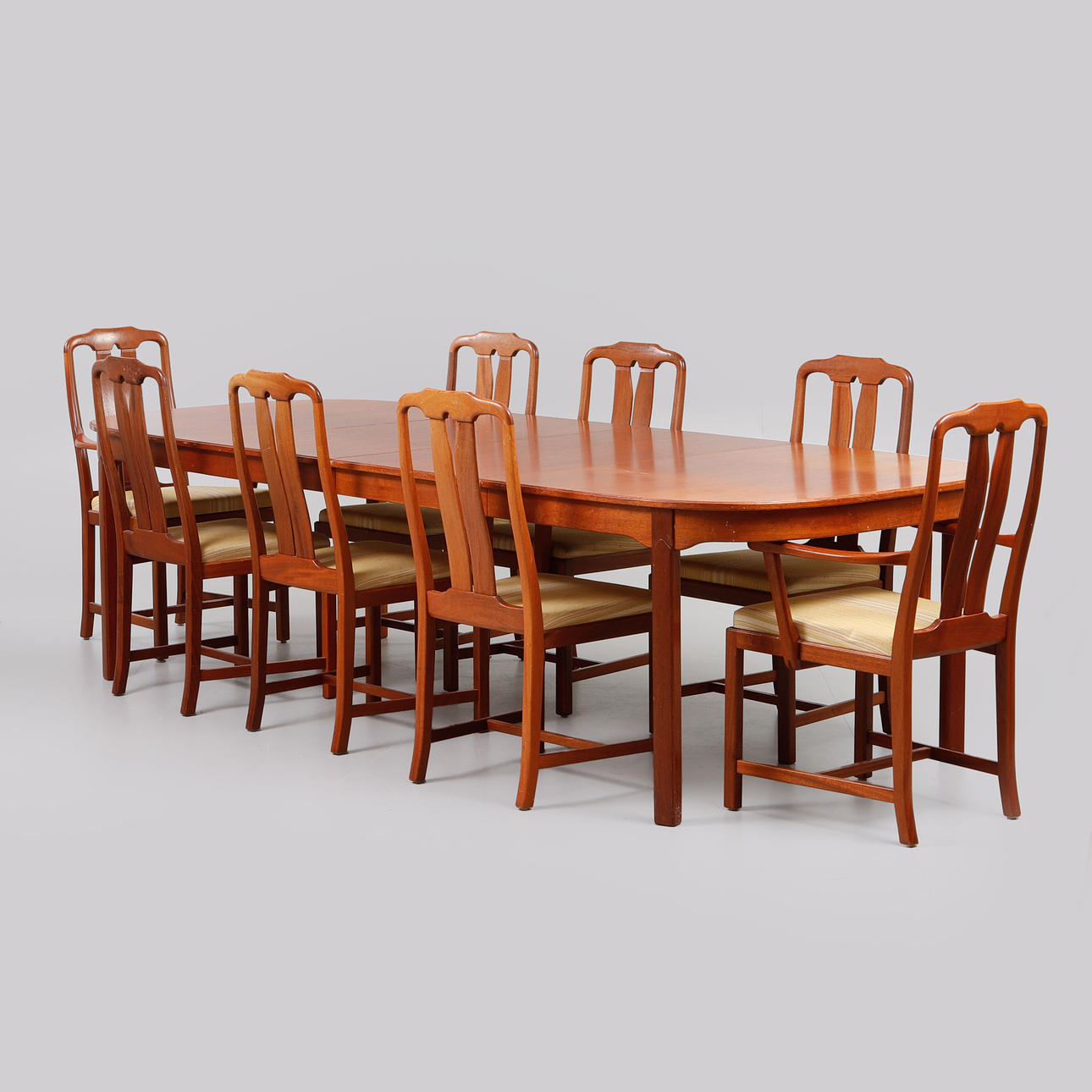 CARL MALMSTEN. Dining group, 9 pieces, “Ambassador”.