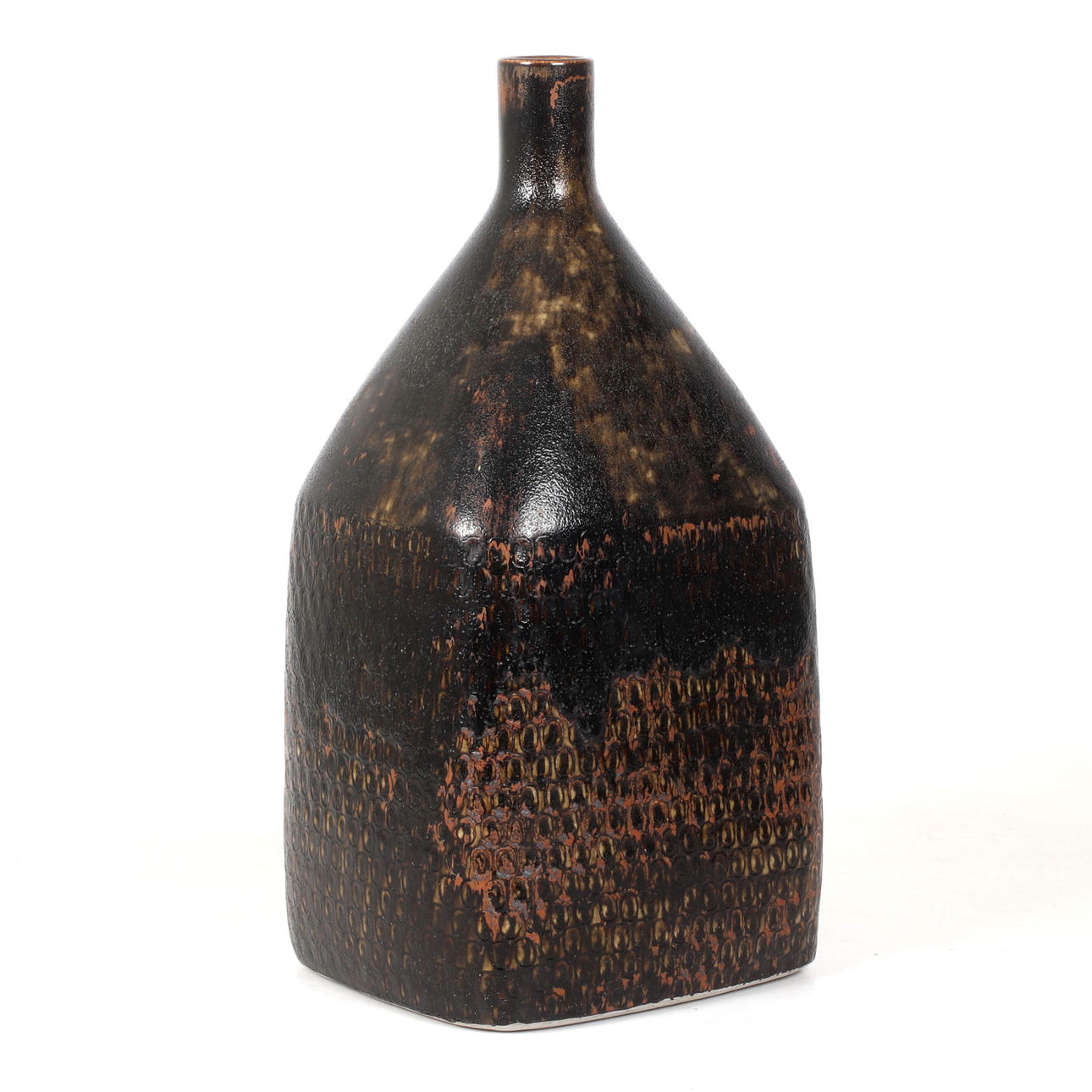 STIG LINDBERG. Golvvas, stengods. Unik, signerad, studiohanden. Stig Lindberg, Gustavsberg. 1900-talets mitt.