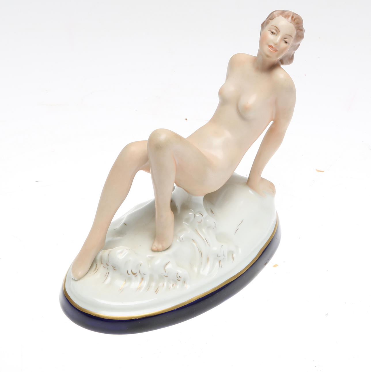 FIGURIN, porslin, Elly Strobach, Royal Dux, 1900-tal.