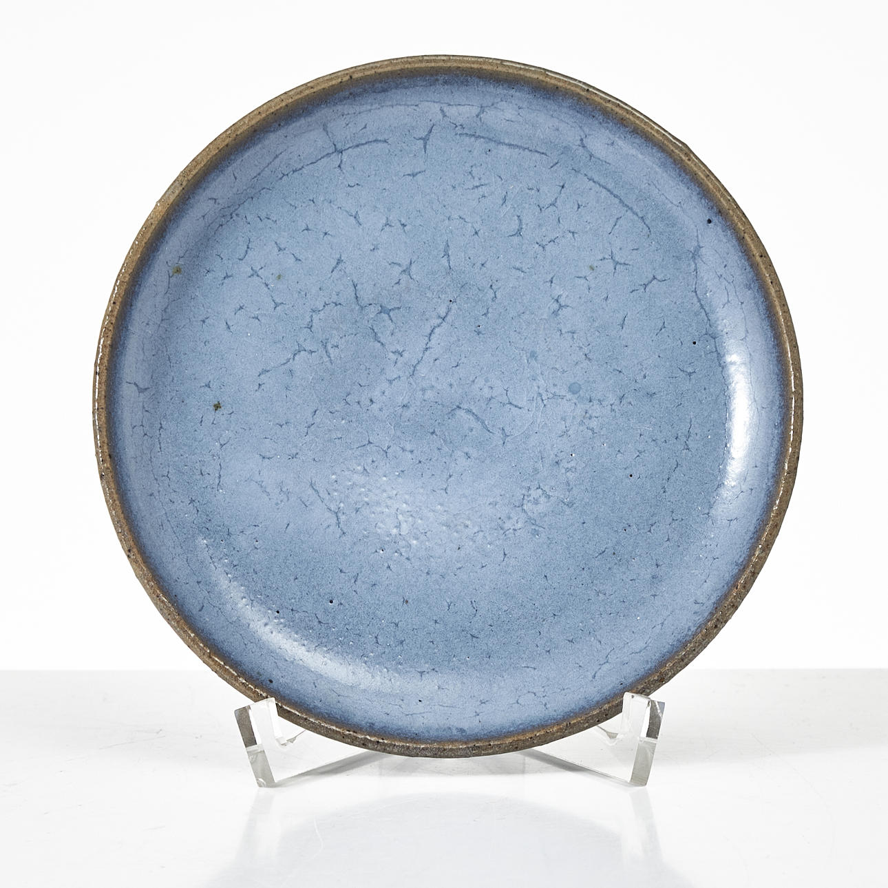A Chinese Jun-type stoneware dish with light blue glaze. Asiatica ...
