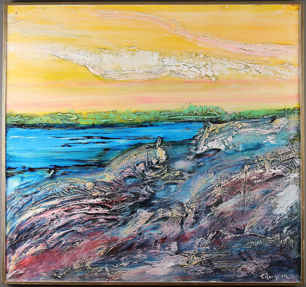 TORSTEN NORGREN. Olja på pannå, signerad.