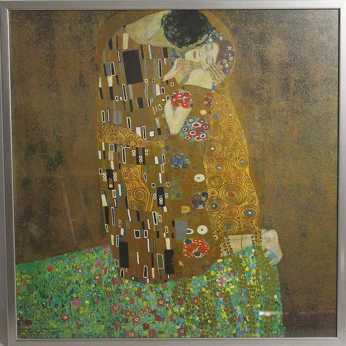 GUSTAV KLIMT. The Kiss, Tryck Nr 108.
