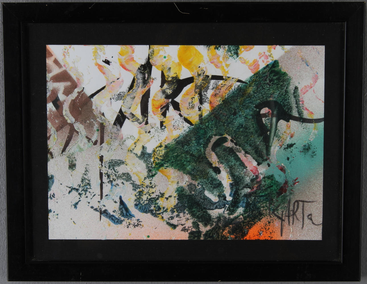 KJARTAN SLETTEMARK. Komposition, blandteknik, signerad.