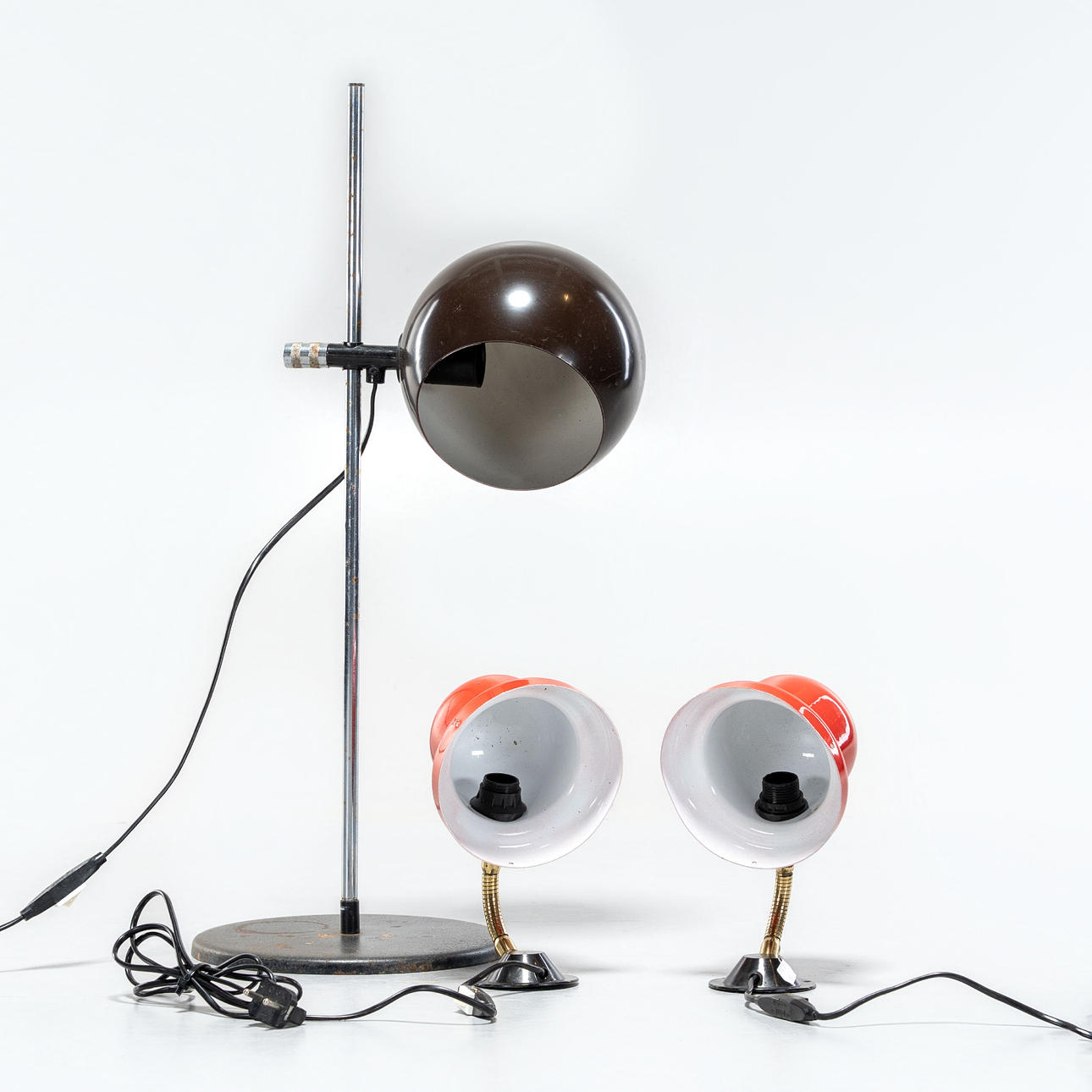 Bordlampe/væglamper, industrielle lamper 3 stk.