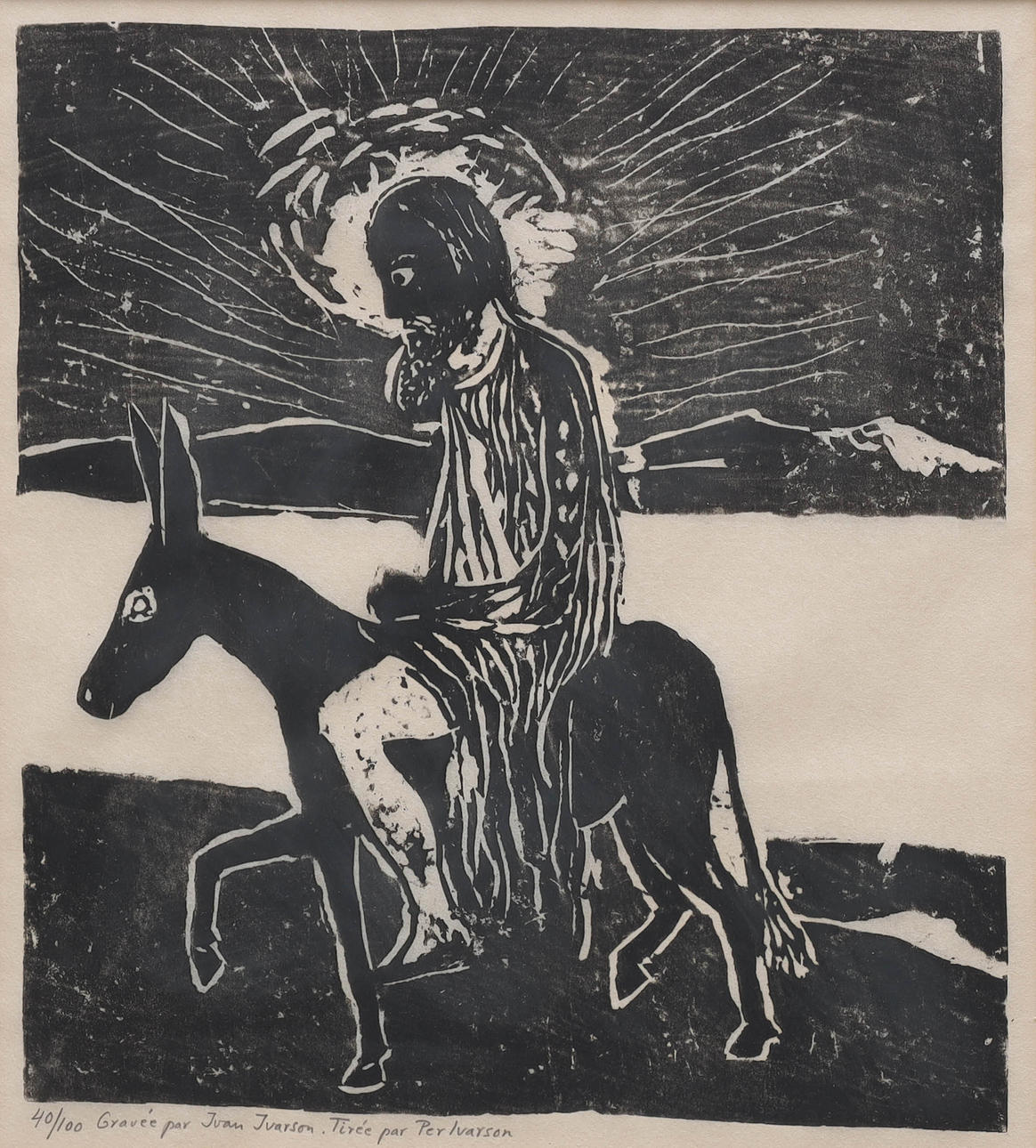 IVAN IVARSON. xilografía, numerada 40/100, firmada.