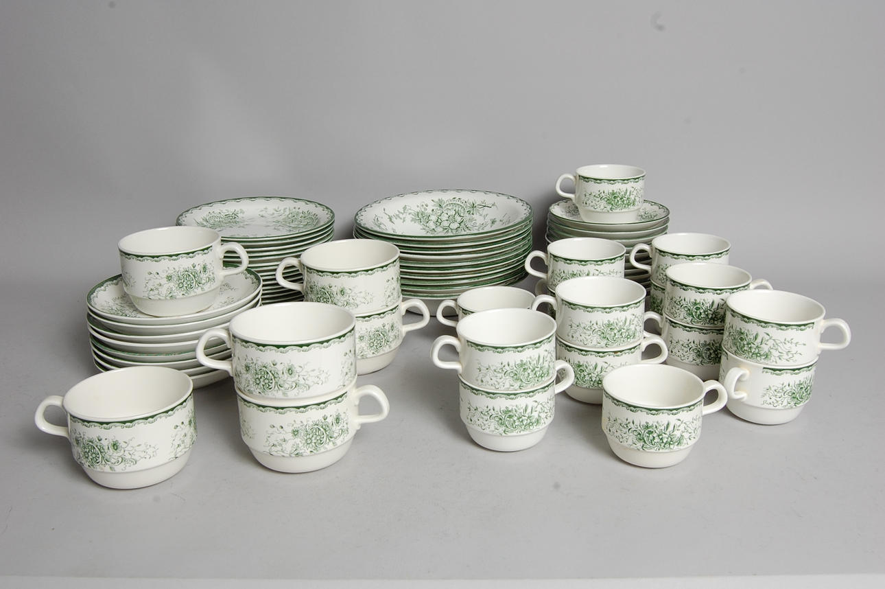 PORSLIN, 65 delar," Gröna Anna ", Rörstrand.