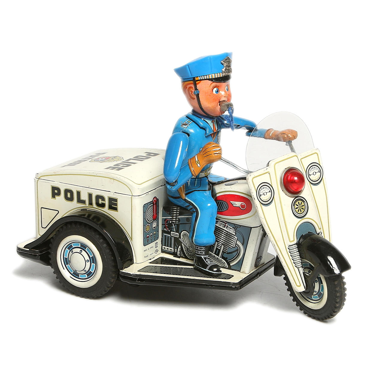 PLÅTMOTORCYKEL, "Police Patrol", T.N. Japan, 1900-talets mitt.