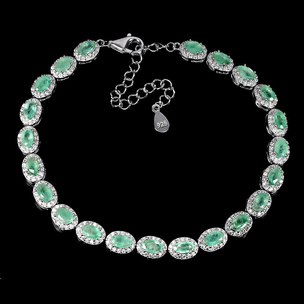 EMERALD SILVER BRACELET.