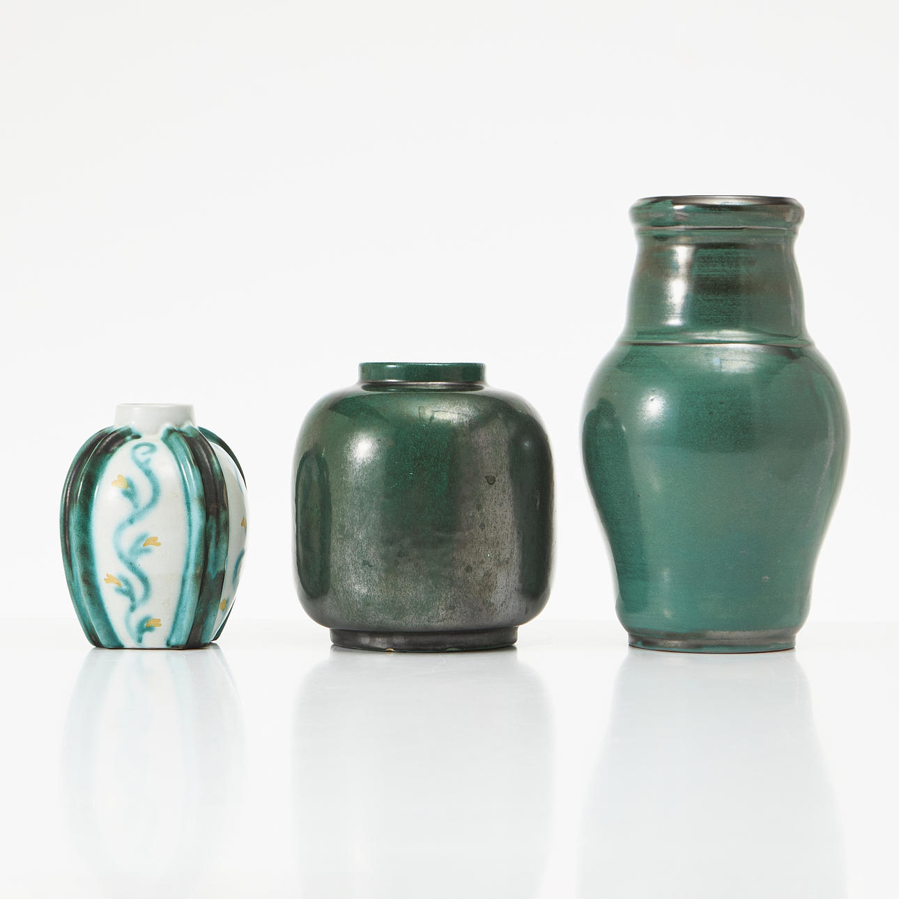 VASER, 3 stycken, lergods, Danmark och Sverige.