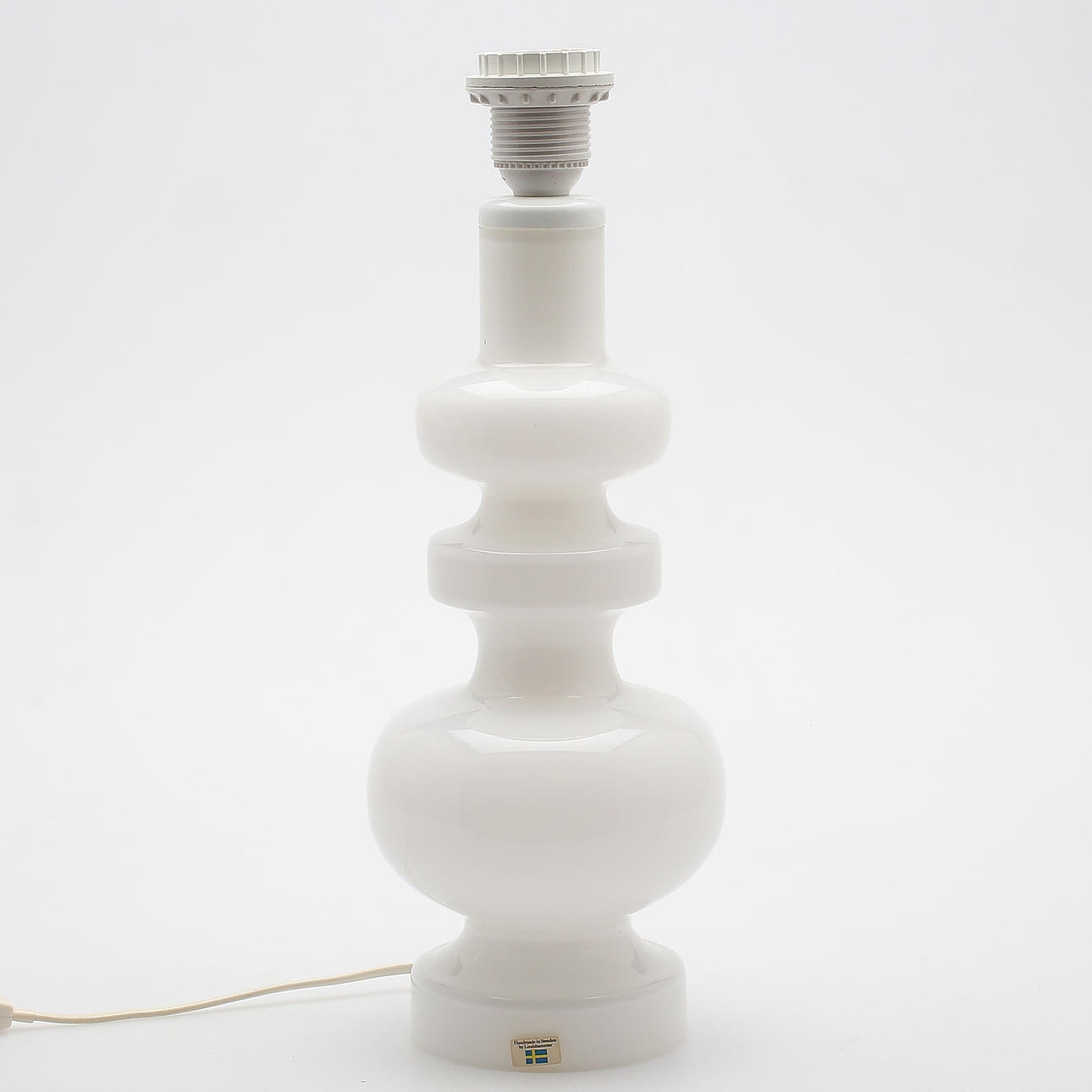 BORDSLAMPA, glas, Gunnar Ander, Lindshammar, 1960-tal.