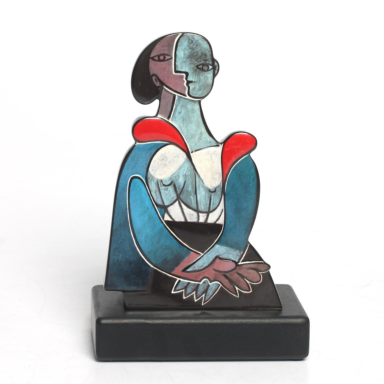 PABLO PICASSO. EFTER. "Woman in a Yellow Chaise", skulptur porslin, Goebel Artist Orbis "Homage Collection to Pablo Picasso".