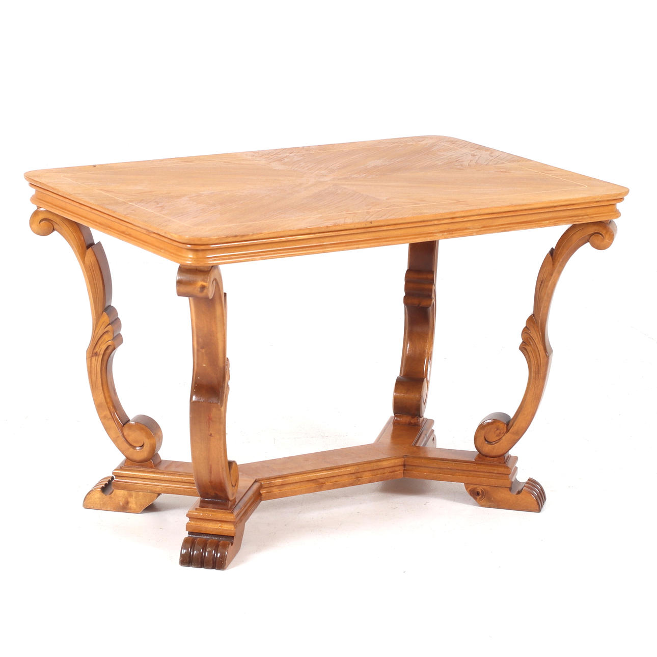 A Swedish Grace birch side table, 1930s/40s.