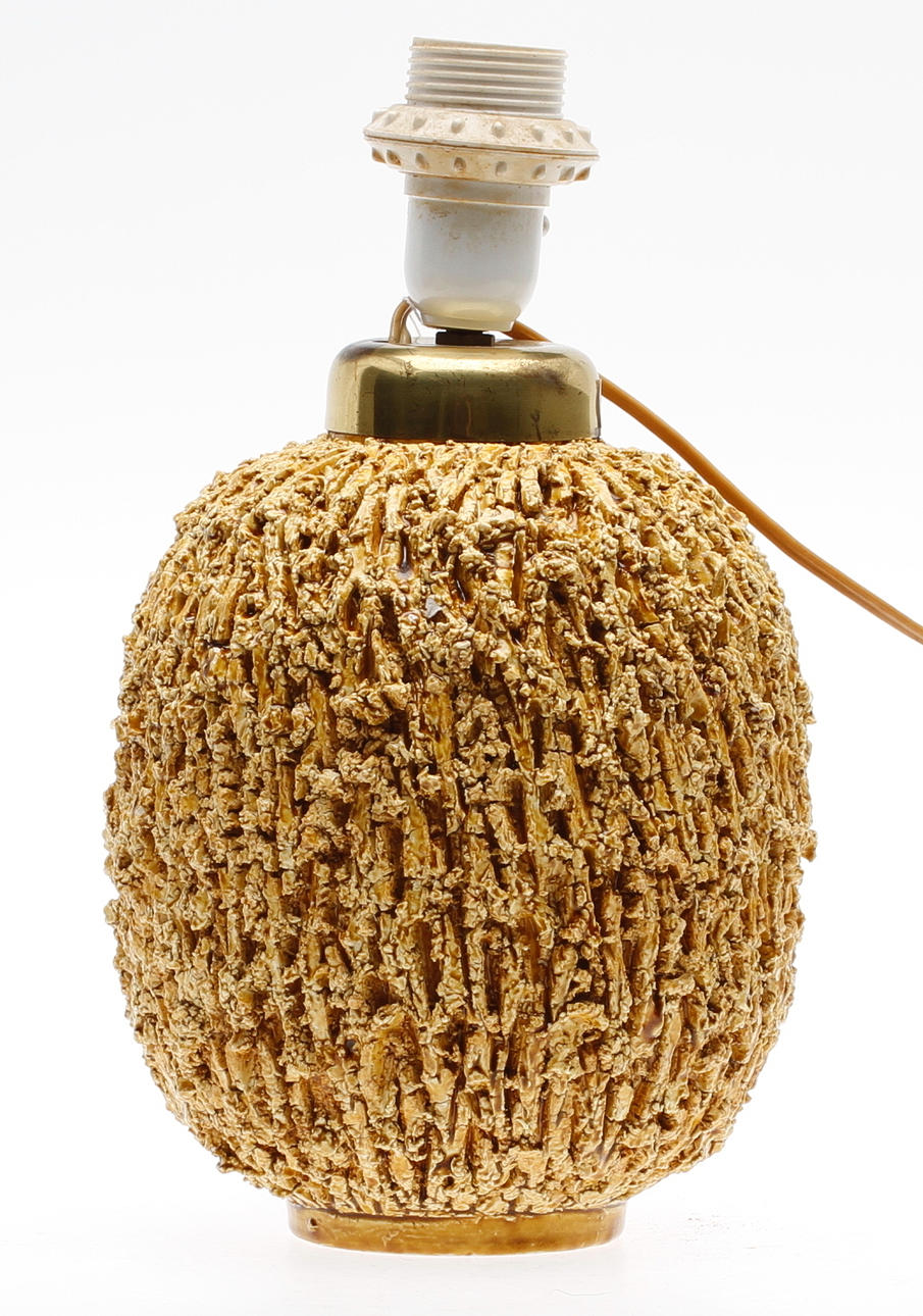 BORDSLAMPA, chamotte, Gunnar Nylund, Rörstrand, stämpelsign.