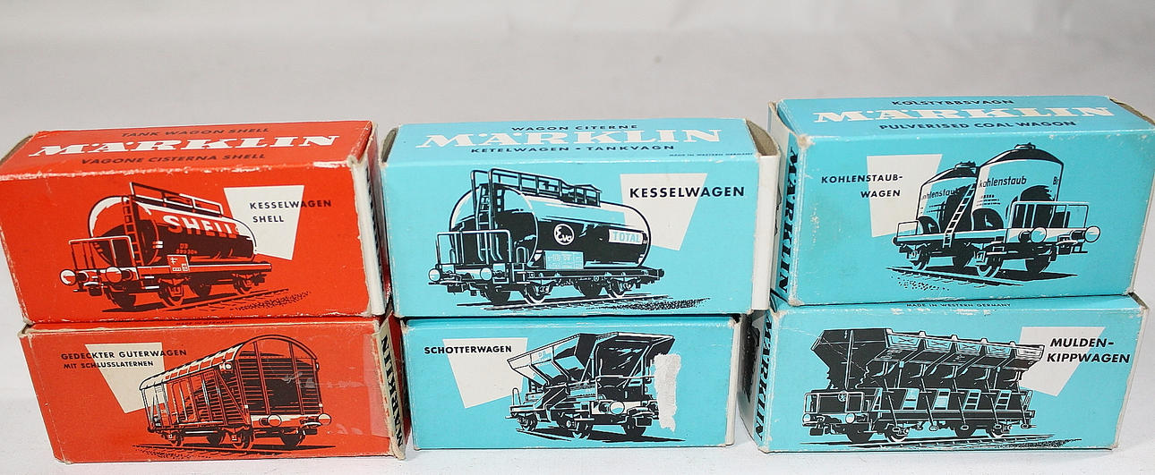 TÅGVAGNAR, 6 st, Märklin.