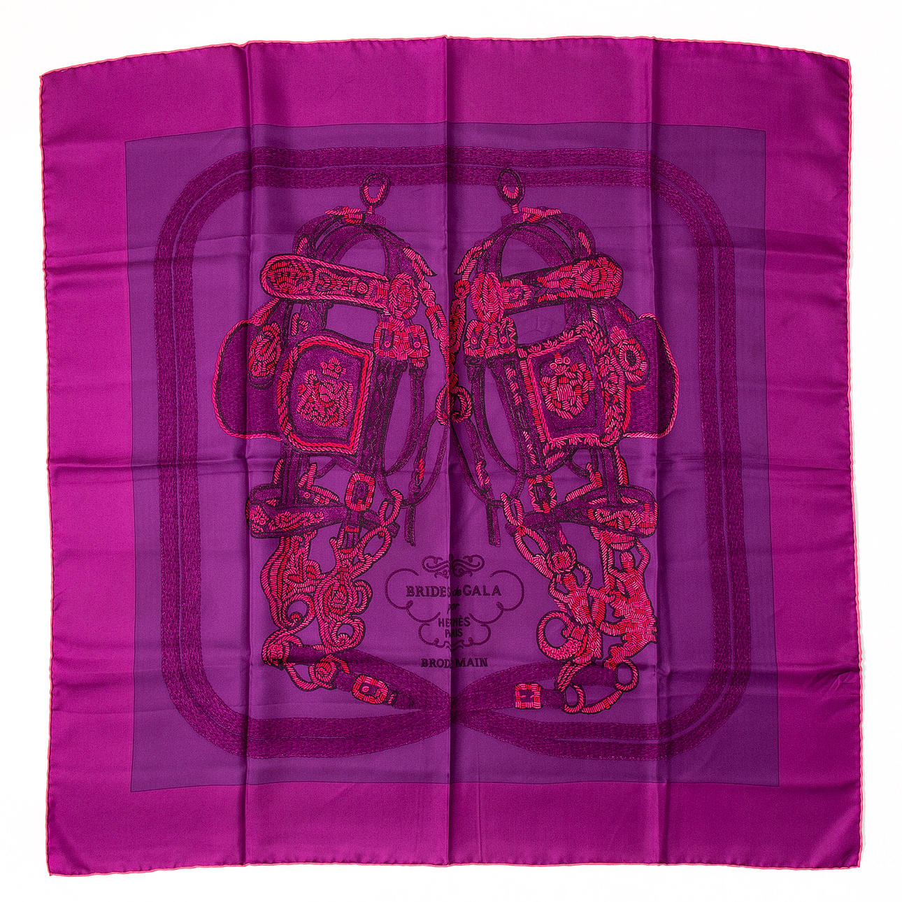 HERMÈS. Scarf, “Brides de Gala Brodé Main”, since.