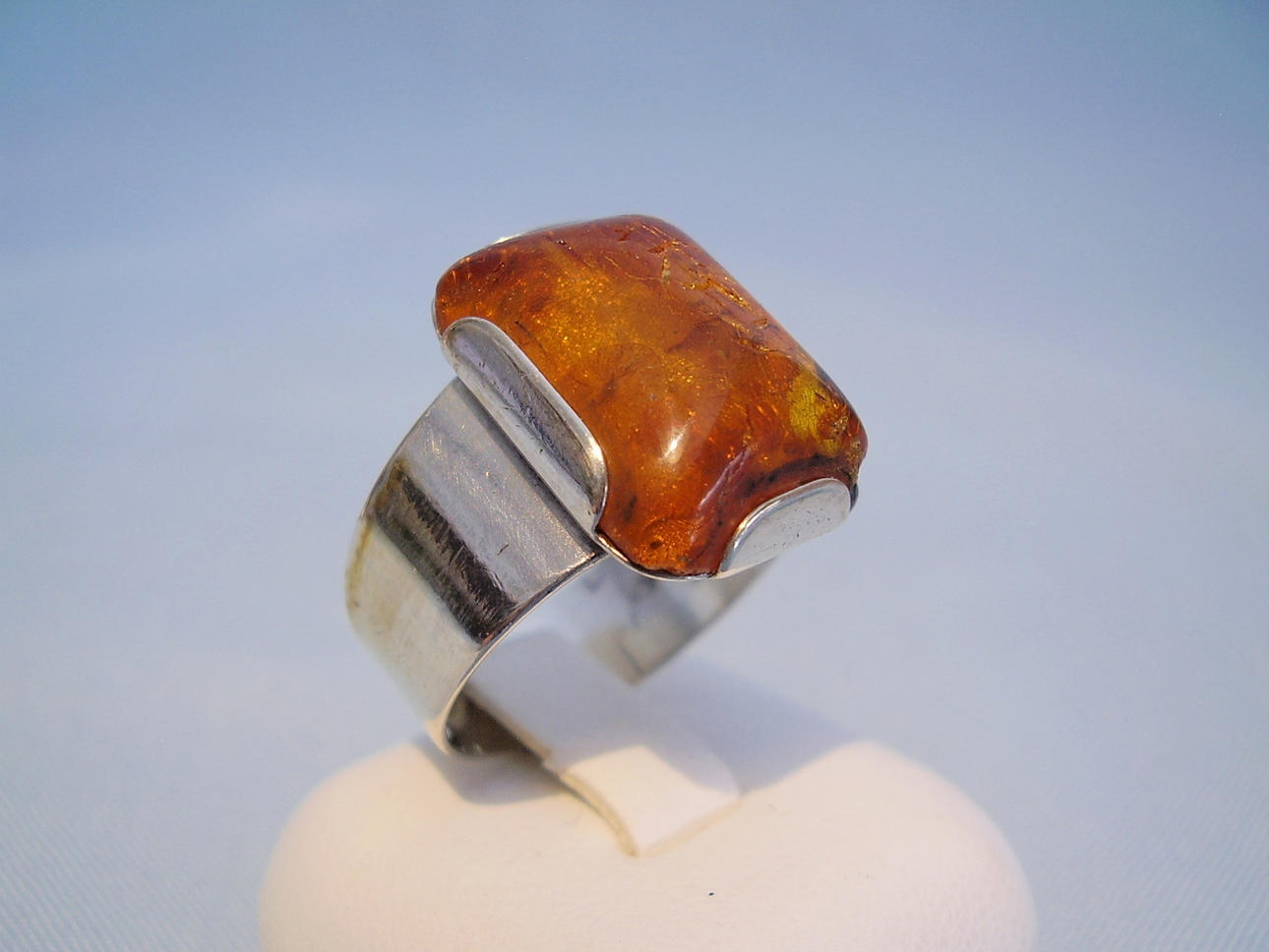 AMBER RING SILVER 835 Fischland Schmuck Ribnitz-Damgarten.
