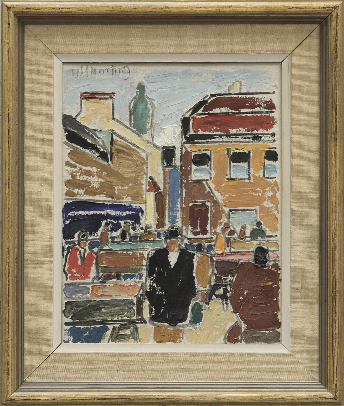 VILHELM HENNING. Olja på duk, signerad.