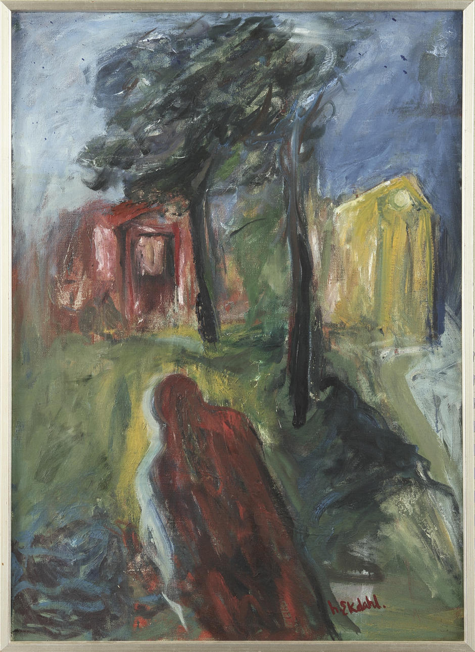 HASSE EKDAHL. Olja på duk, signerad.