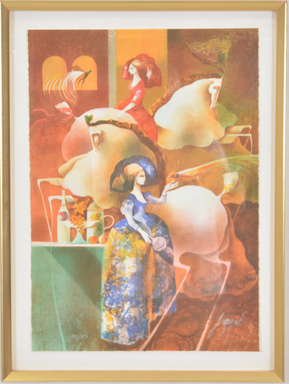 JOSEP BAQUES. Färglitografi.