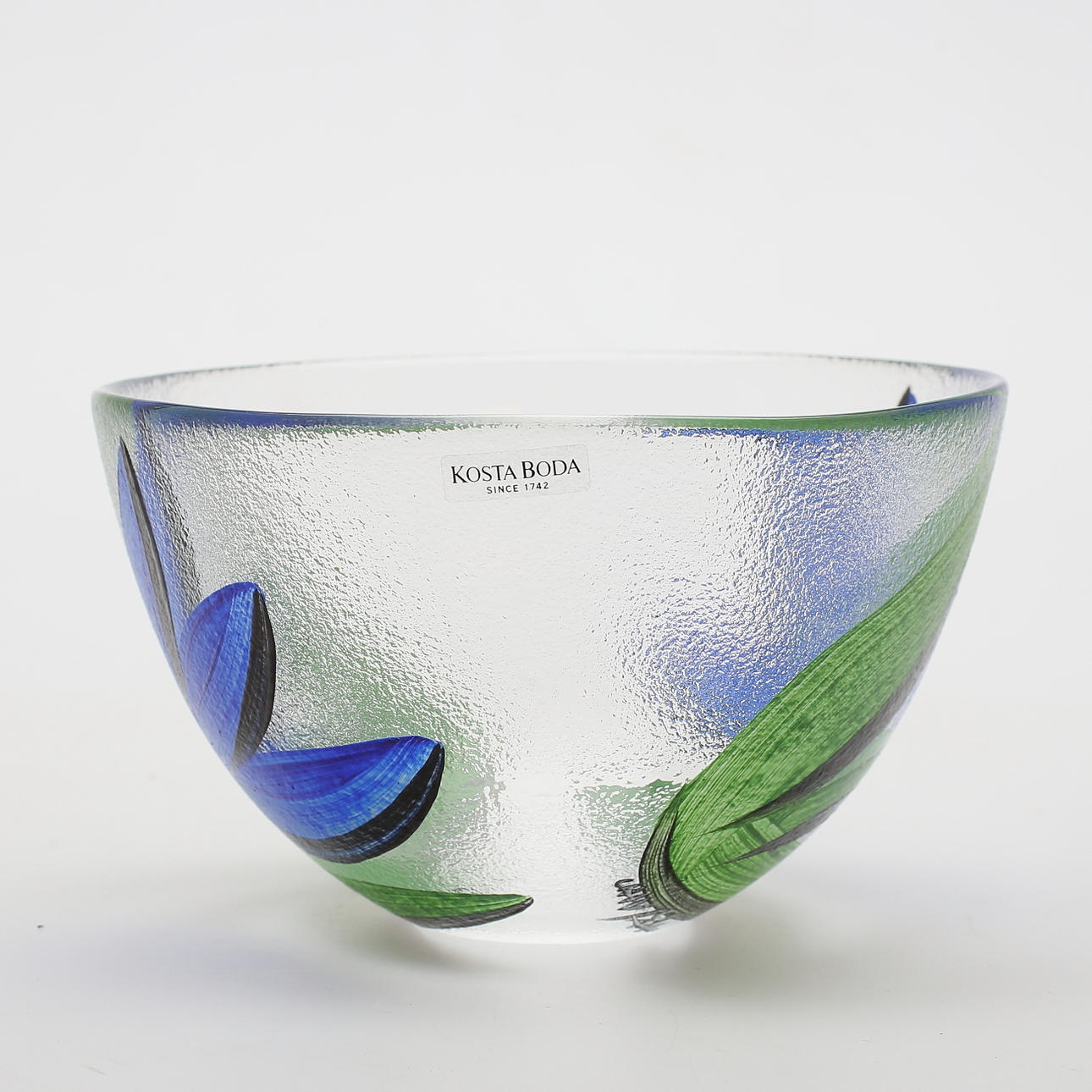 SKÅL, glas, Ulrica Hydman-Vallien, Kosta Boda, 1900-talets andra hälft.