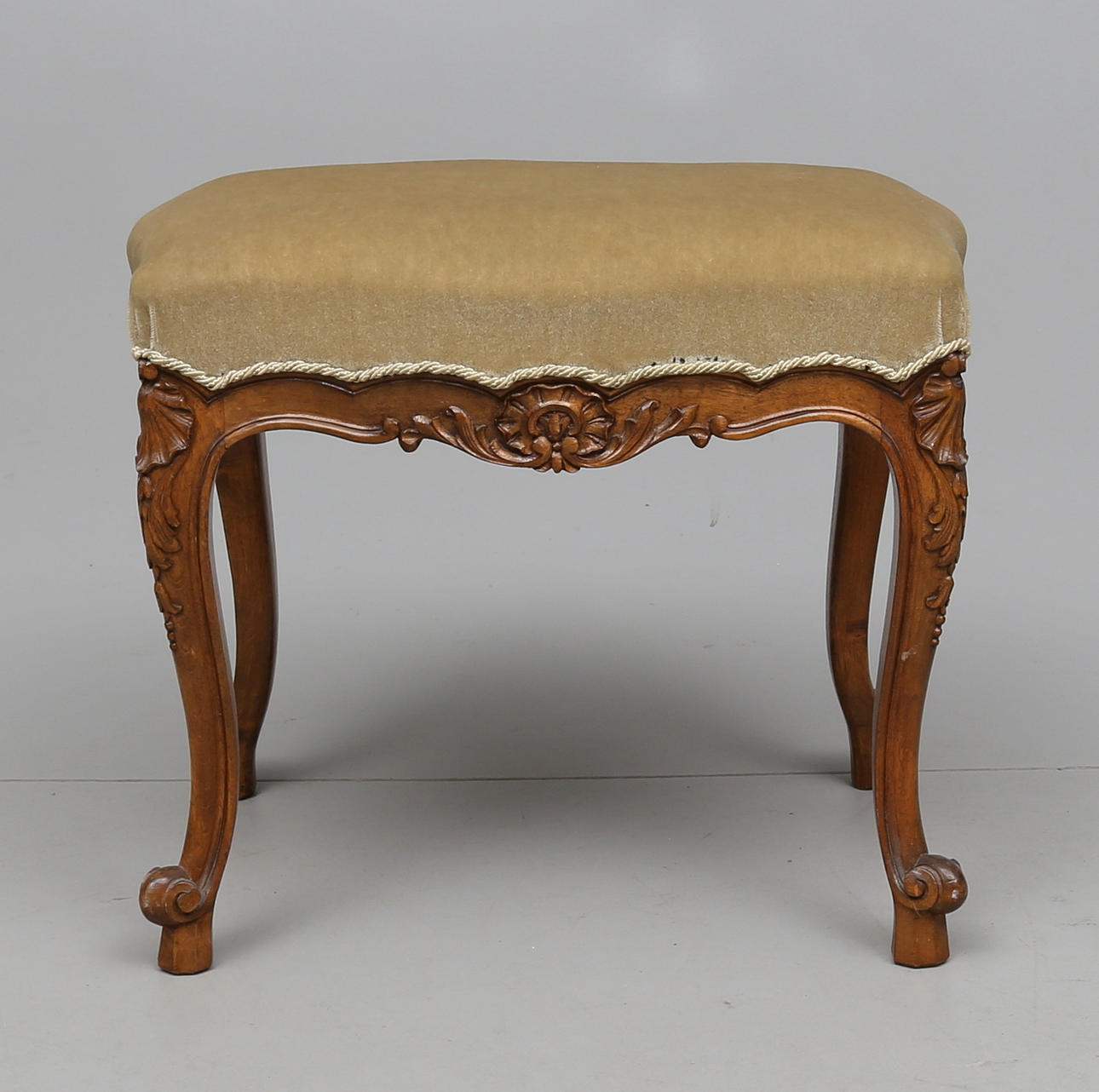 Stool, rococo style, first part of the 20th century. Furniture ...
