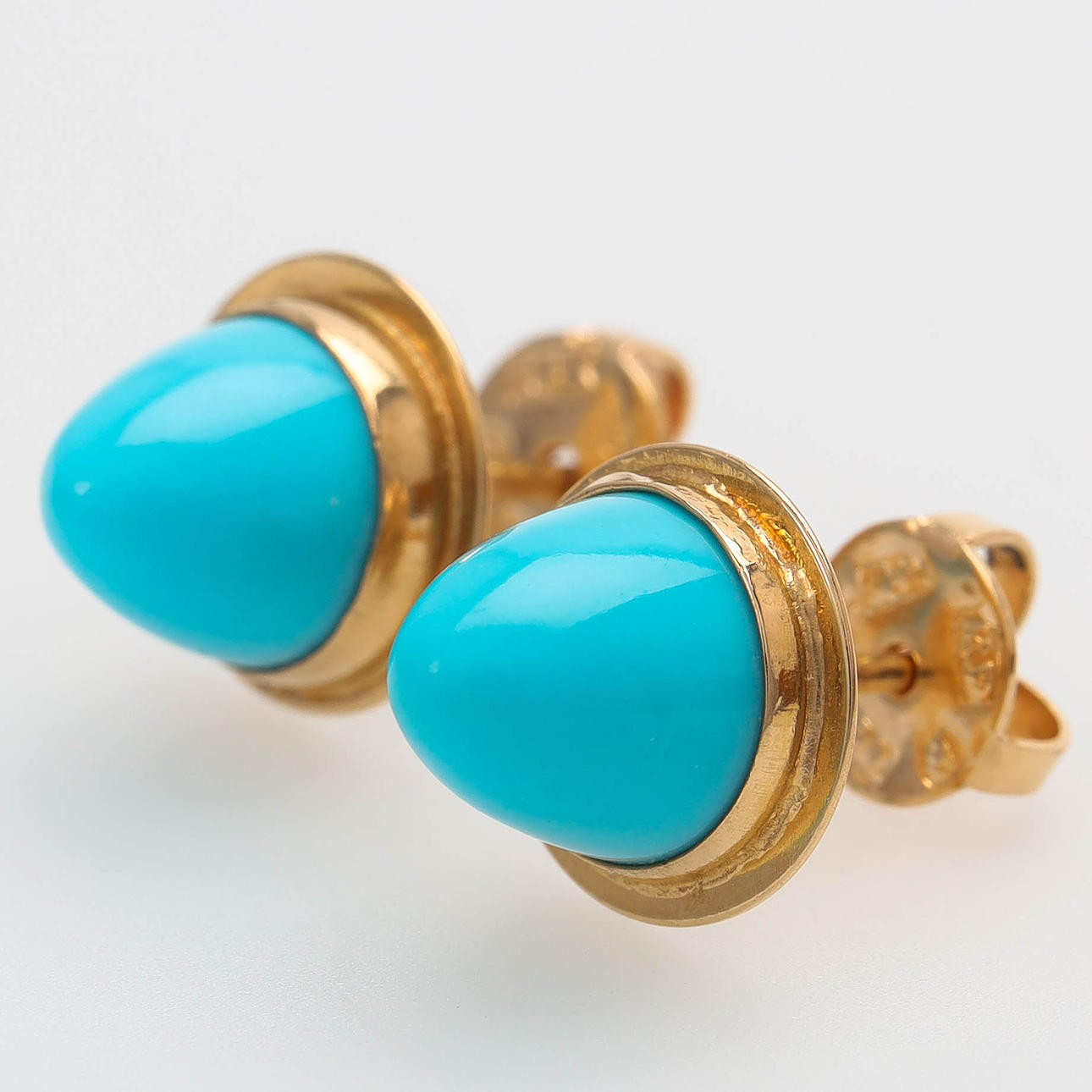 EARRINGS, 18k gold, diameter 9.2mm.