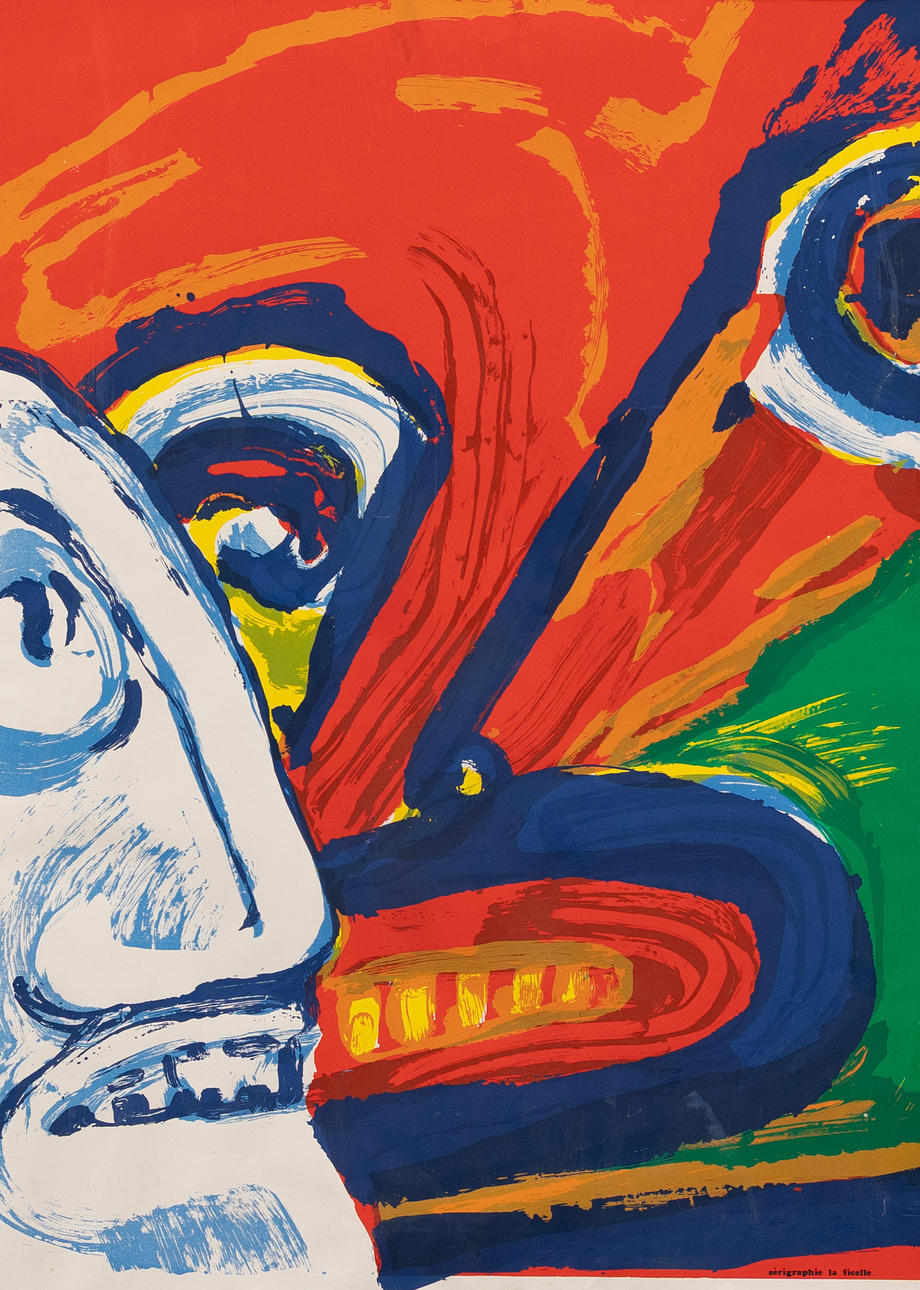 BENGT LINDSTRÖM. Faces, silkscreen, unsigned.