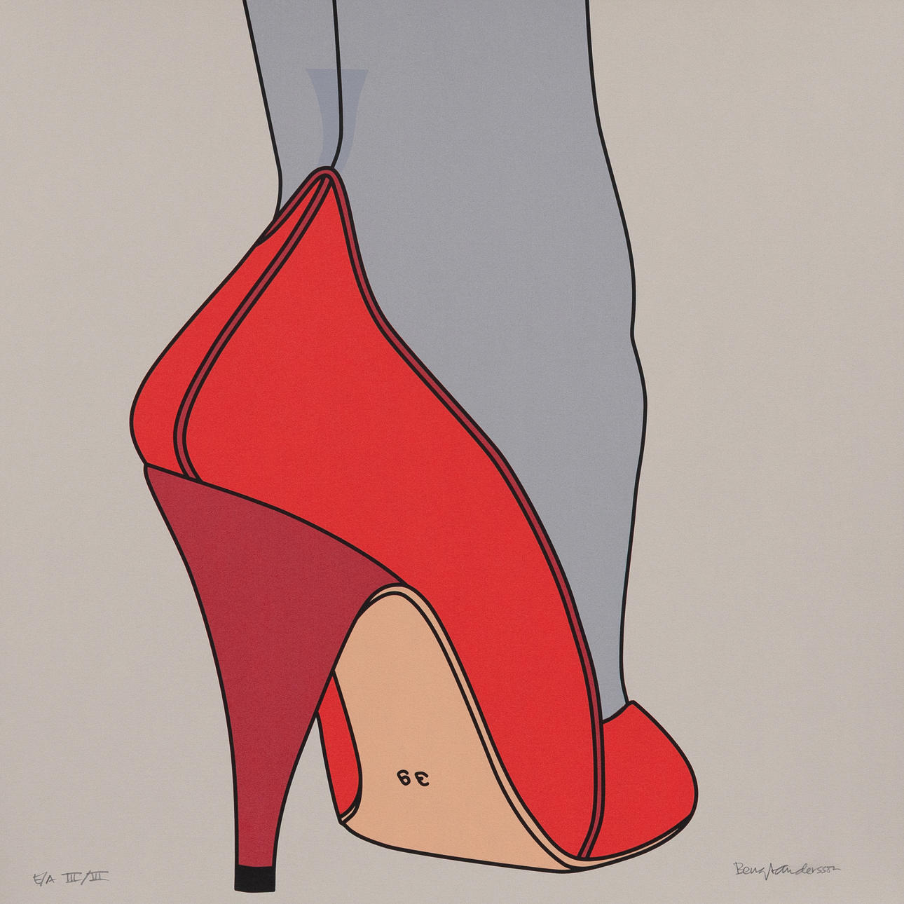 BENGT ANDERSSON. Erotic composition, silkscreen, EA numbered, signed.