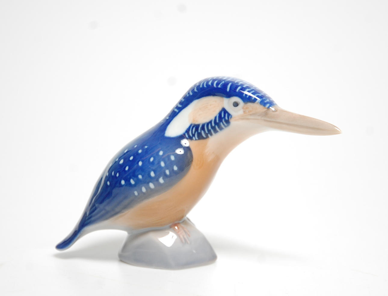 FIGURIN, porslin, " Kungsfiskare " Royal Copenhagen.