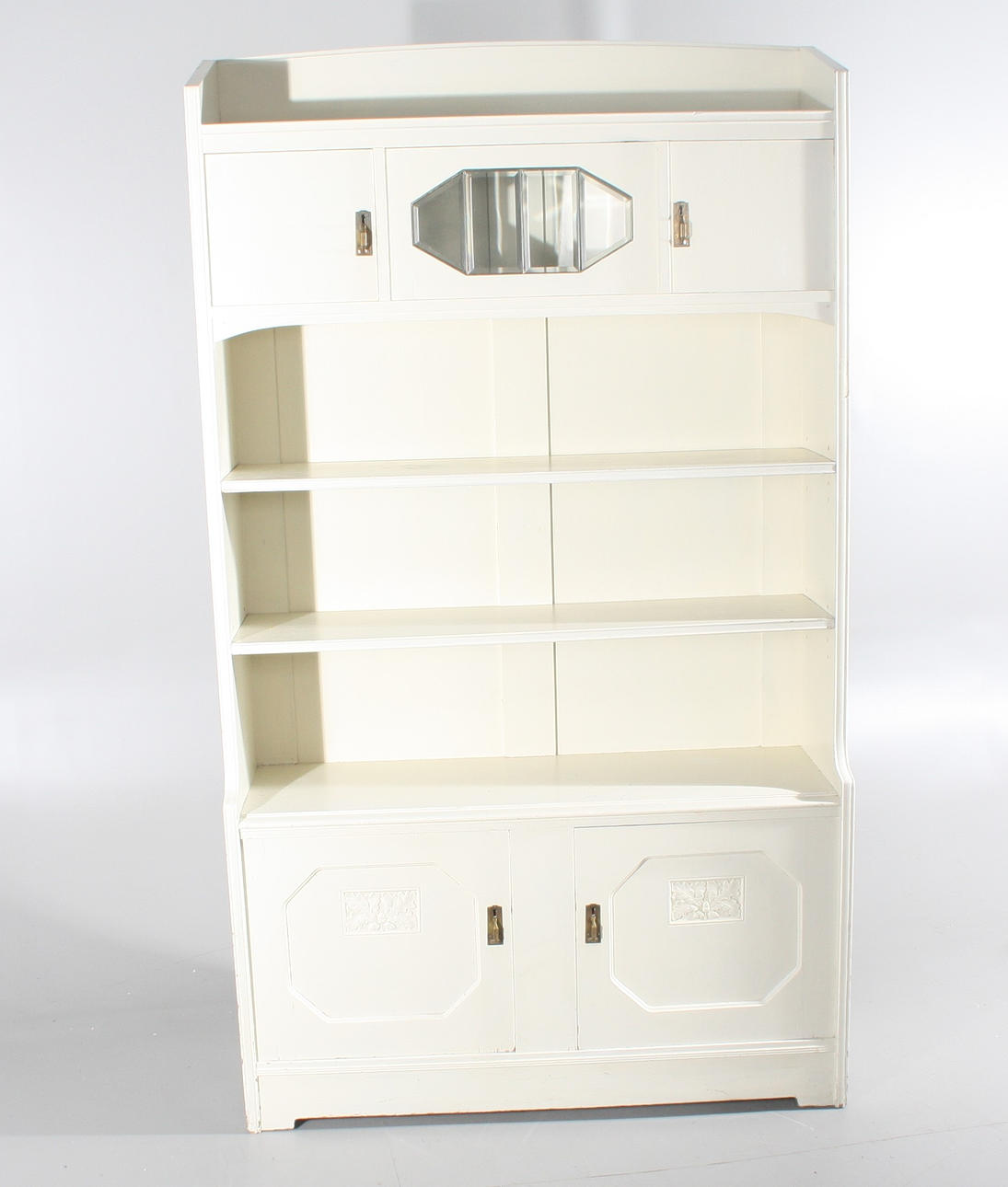 BOKHYLLA, jugend, vitmålat, 1800-1900 tal.